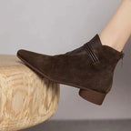 Connor מגפי זמש עם רוכסן