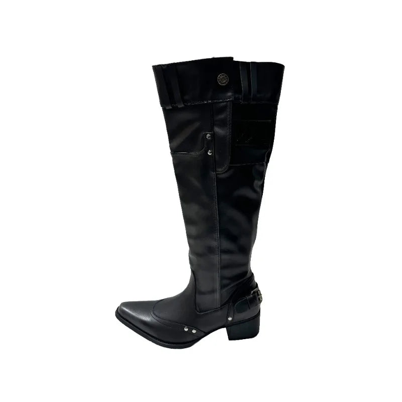 מגפי עקב דגם נוי