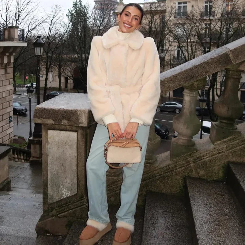 מעיל פרווה אופנתי-שרלוט