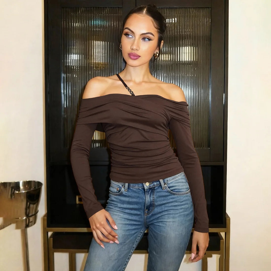 טופ אוף-שולדר דגם-אלינה