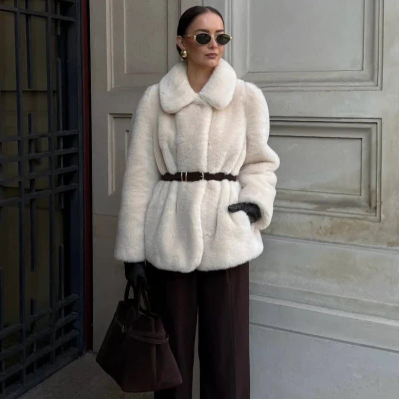 מעיל פרווה אופנתי-שרלוט