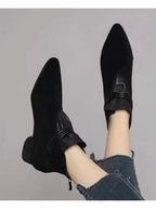 Connor מגפי זמש עם רוכסן