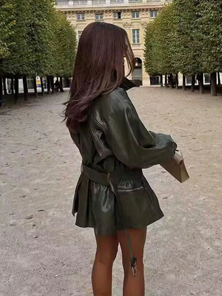 מעיל דמוי עור דגם-אמליה