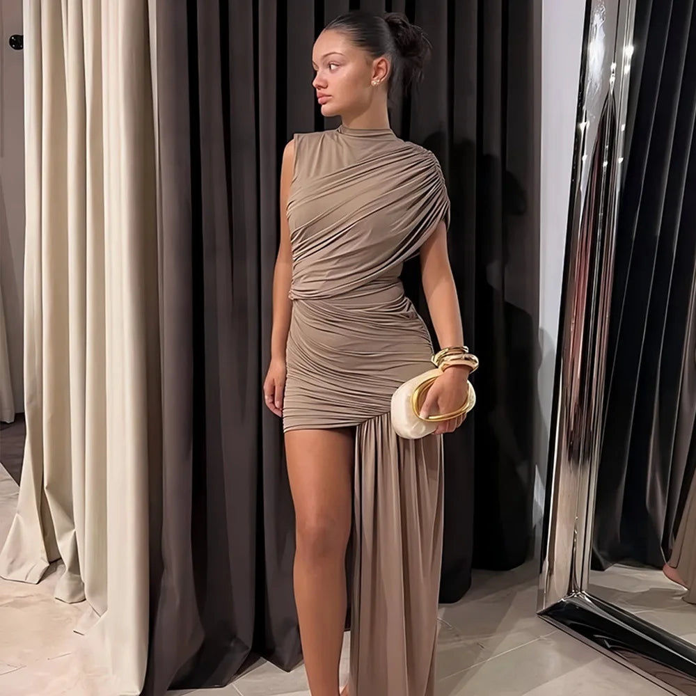 שמלת קפלים דגם -אלגנט