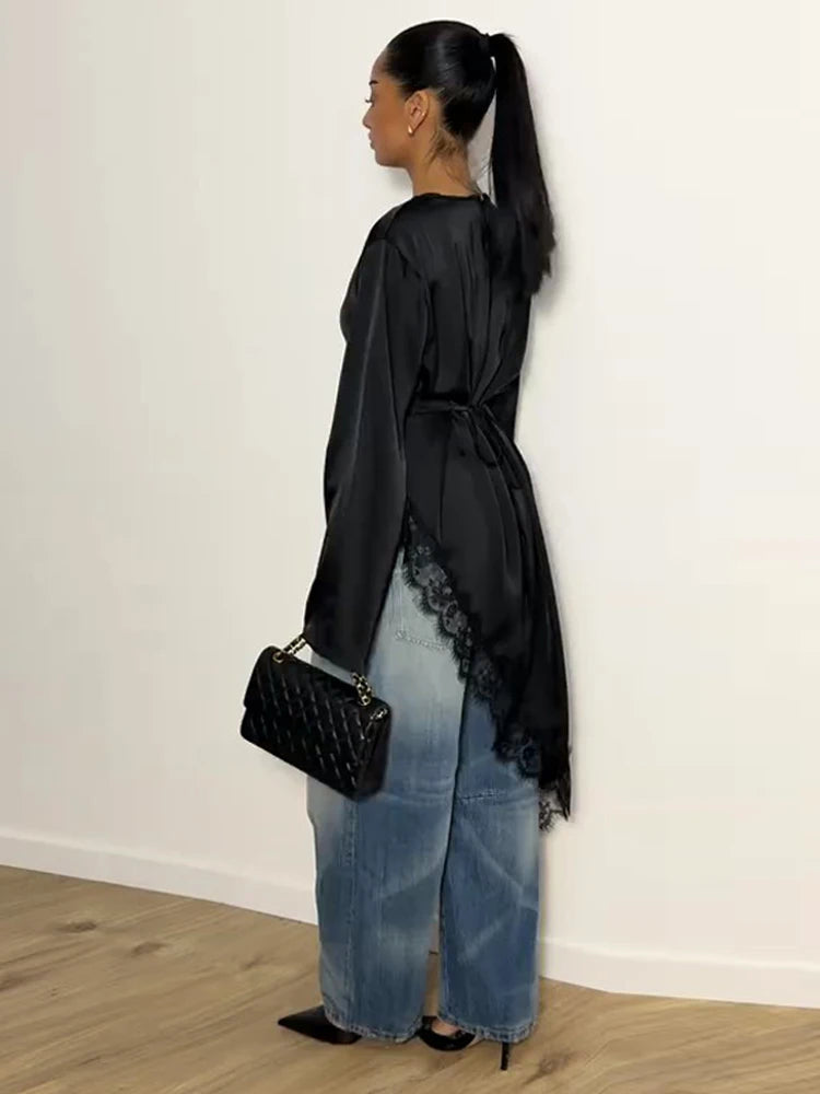 חולצת סאטן דגם - צרפת